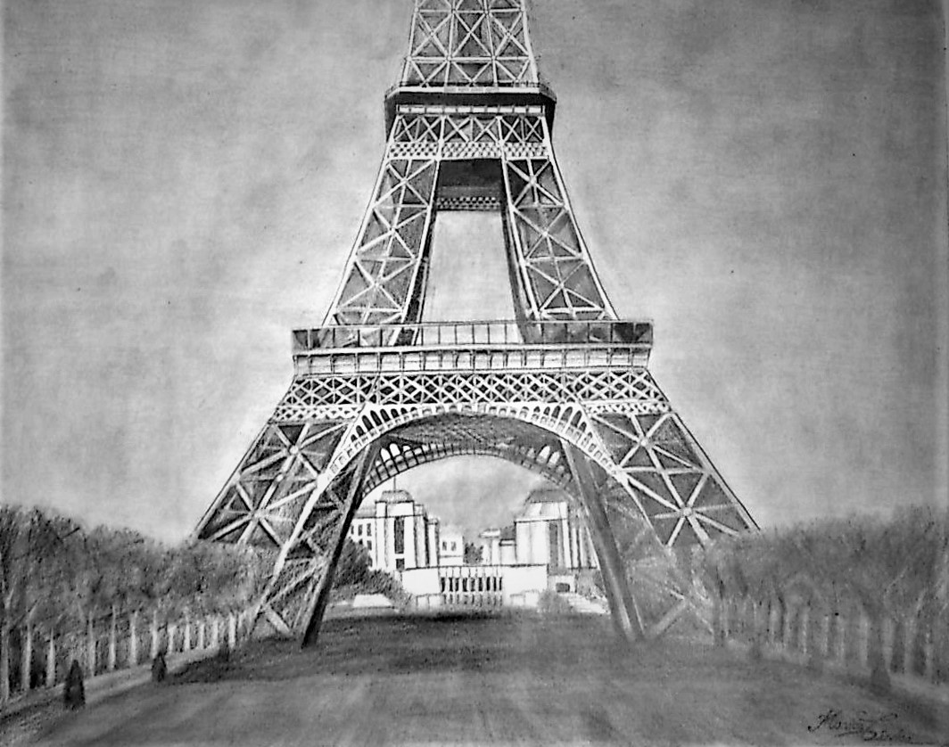Pencil Sketch Of Eiffel Tower Pencil Sketch Of Eiffel Tower
