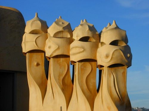Antoni Gaudi Casa Mila roof detail