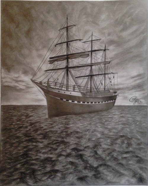 Voyage on Sea drawing