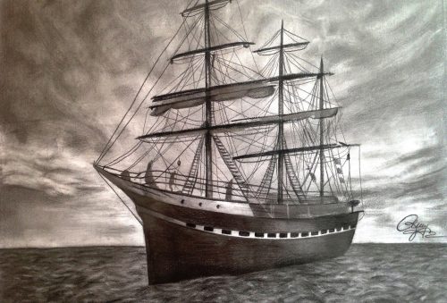 Voyage on Sea drawing