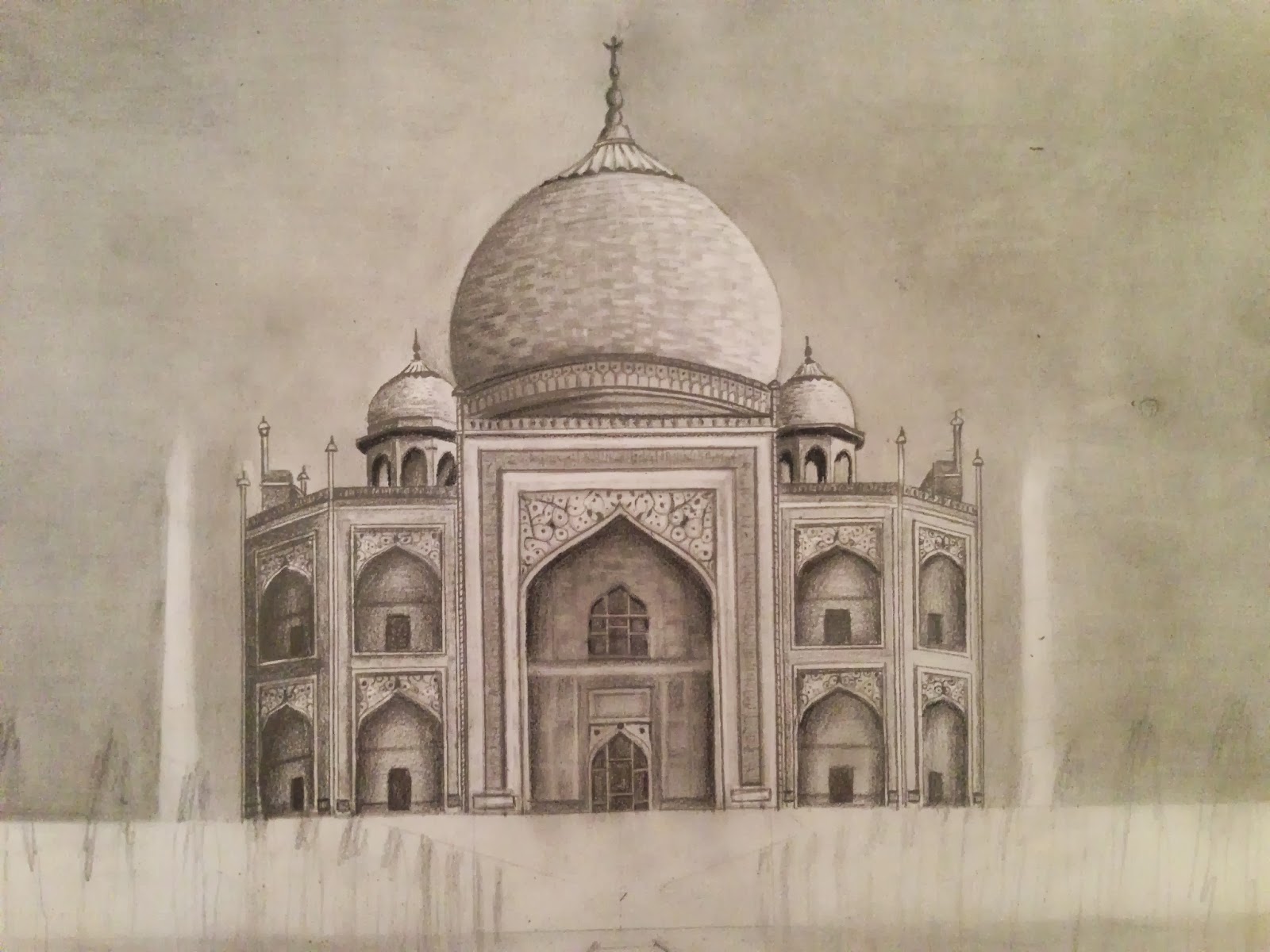Taj Mahal pencil drawing Dreams of an Architect