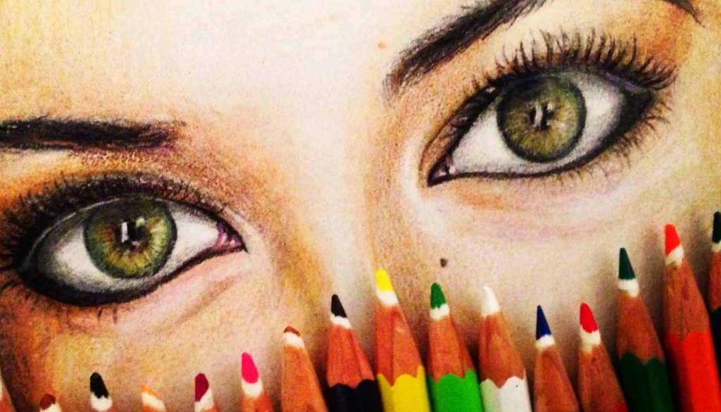 Green eyes drawing