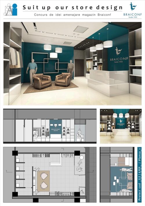 Amenajare magazin Braiconf - plansa concurs