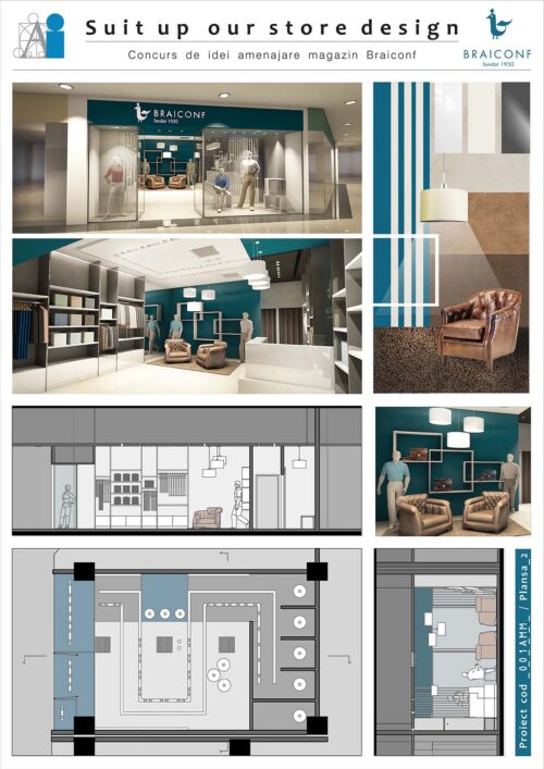 Amenajare magazin Braiconf - plansa concurs
